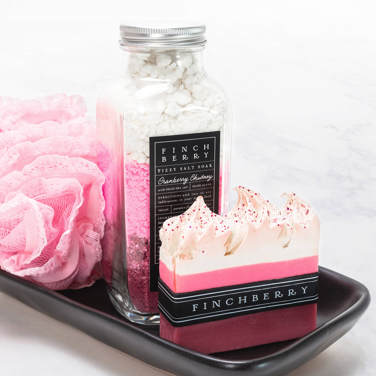 Cranberry Chutney Fizzy Salt Softening Bath Soak